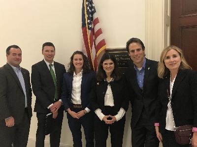 MCUL and CU Leaders with Rep. Haley Stevens during the 2019 Hike the HIll