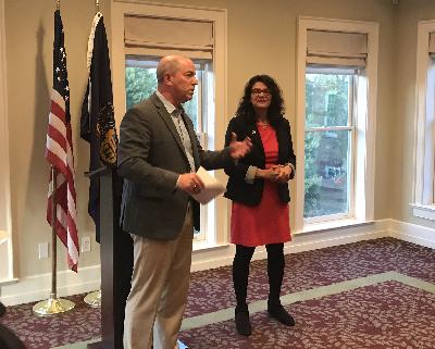MCUL President & CEO Dave Adams with Congresswoman Rashida Tlaib at Credit Union House during the 2019 MCUL Hike the Hill. MCUL President & CEO Dave Adams with Congresswoman Rashida Tlaib at Credit Union House during the 2019 MCUL Hike the Hill.