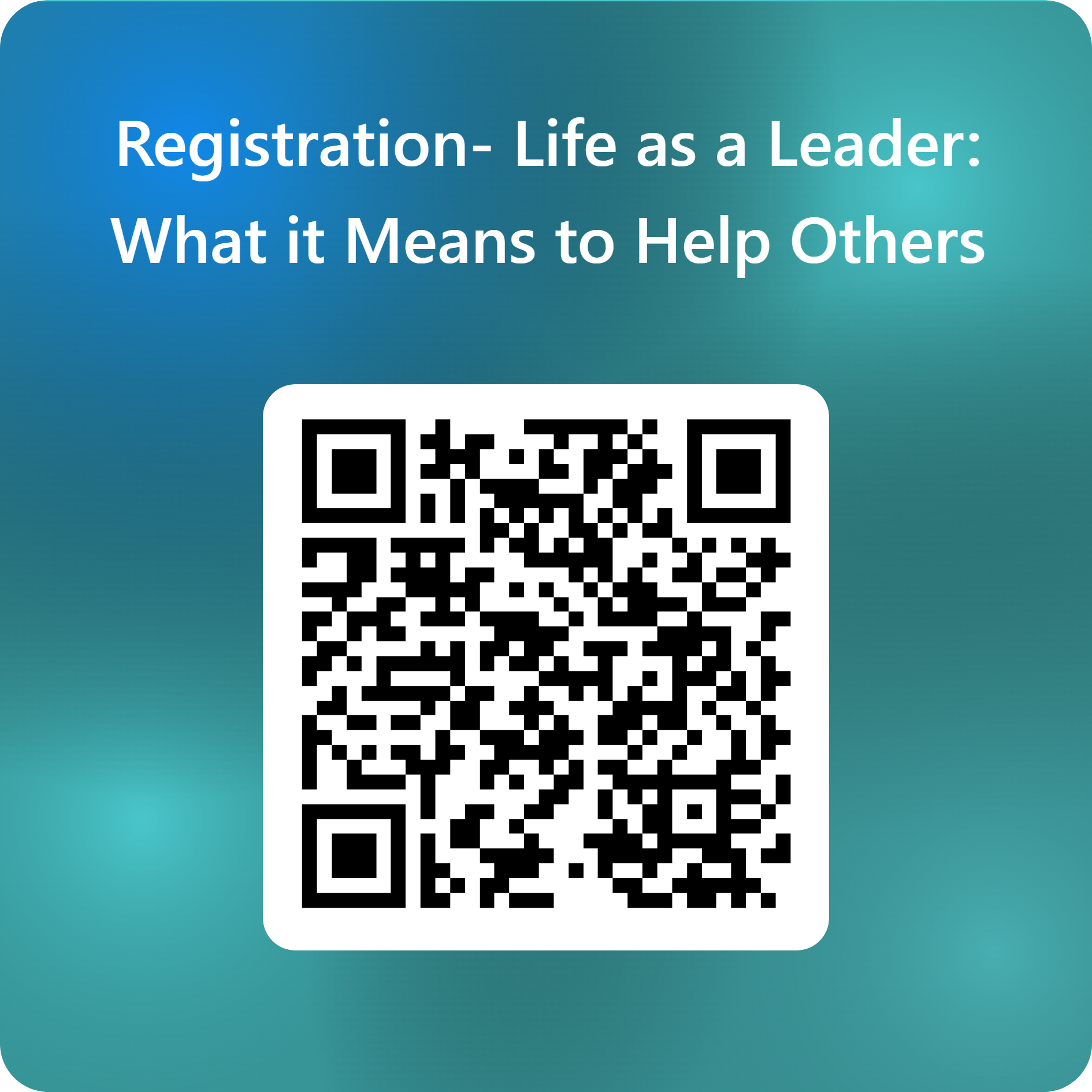 Registration Life as a Leader QR Code